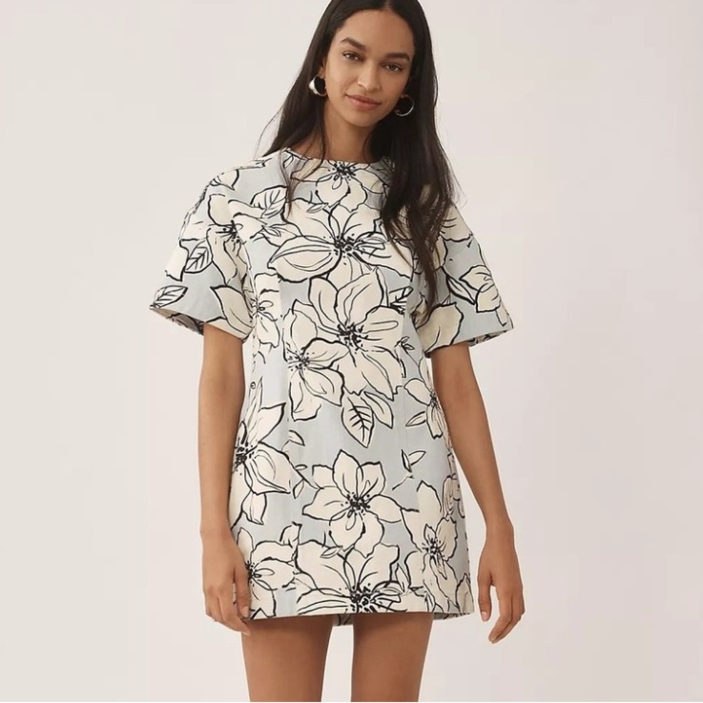 NWT Anthropologie Dhruv Kapoor Short-Sleeve xSMALL Floral new